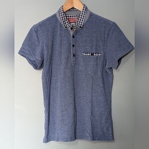 Saks Fifth Avenue Trim Fit‎ Men's Small Short-Sleeve Blue Polo Shirt